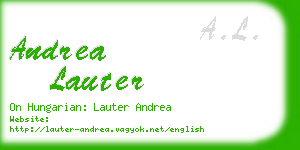 andrea lauter business card